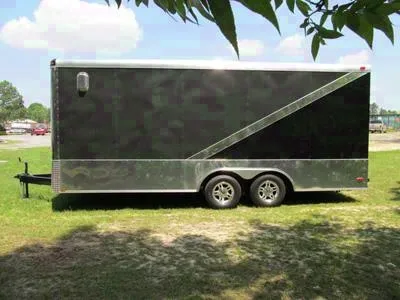 20ft Horizontal Split Two Tone Motorcycle Trailer