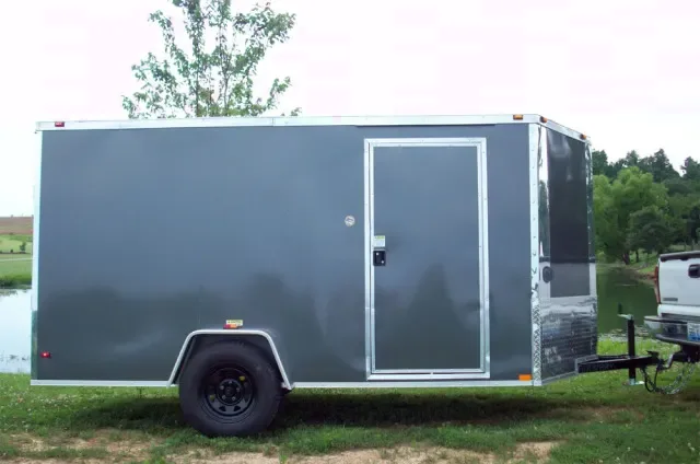12ft Charcoal Bike Hauler Black wheels