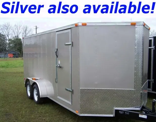 14ft V-nose Silver Motorcycle Trailer