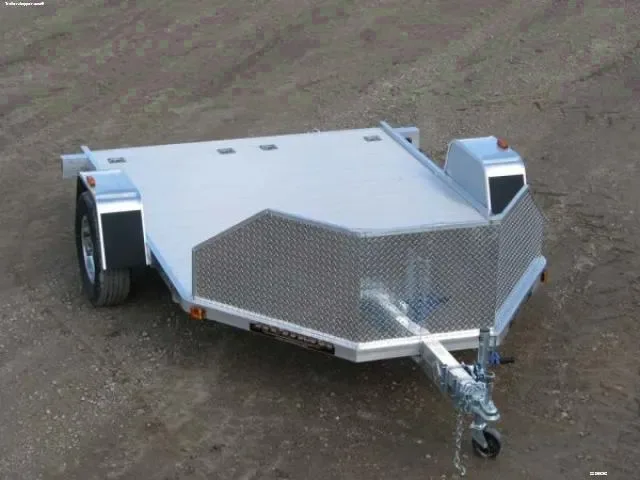 10ft Silver Open 2-Bike Motorcycle Trailer