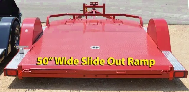 Red 10ft Open Motorcycle Trailer