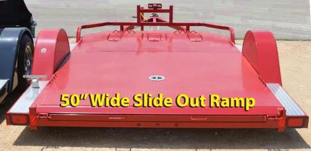 10ft Open Motorcycle Trailer-Red