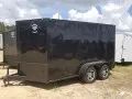 14ft V-Nose Blackout Motorcycle Trailer