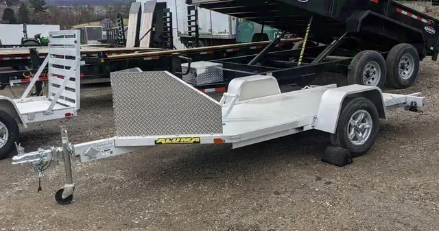 2025 Aluma MC10 Single Motorcycle Trailer - 4.5x10 Aluminum