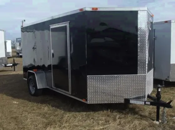 12ft SA Black Motorcycle Trailer w/Stone Guard