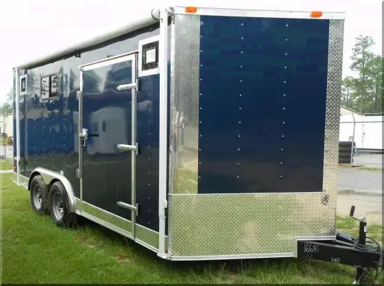 16ft Motorcycle Trailer w/ Cabinets and Electrical