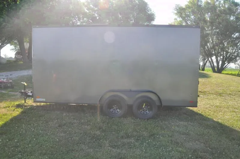 16ft V-nose Charcoal Motorcycle Trailer