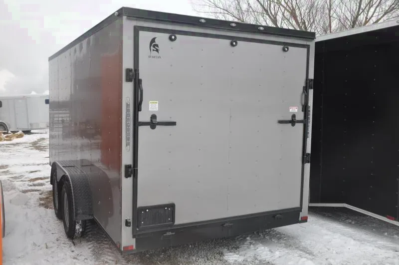 Gray w/Blackout Package 16ft TA Motorcycle Trailer