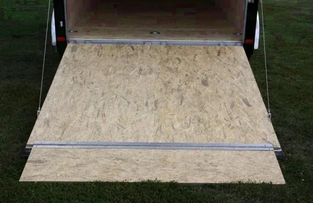 SILVER AND BLACK 14ft ALUMINUM MOTORCYCLE TRAILER