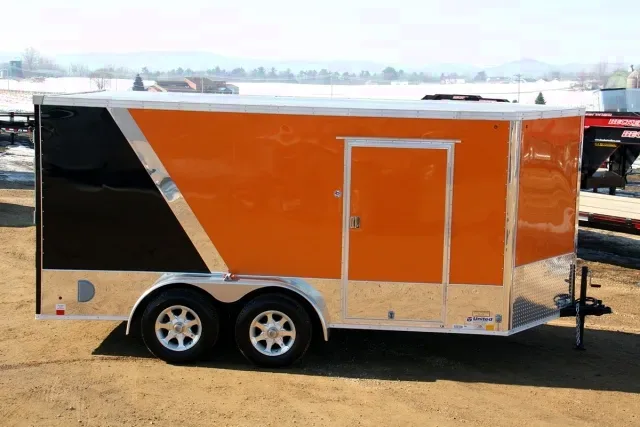 V-NOSE TWO TONE 14FT MOTORCYCLE/CARGO TRAILER