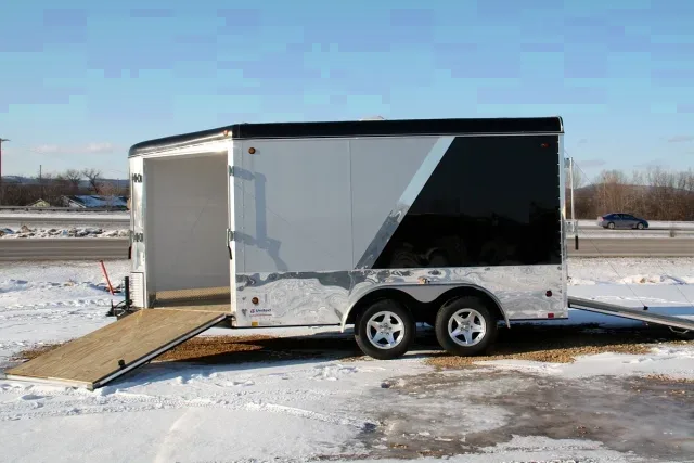 16FT TWO TONE STEEL MOTORCYCLE TRAILER