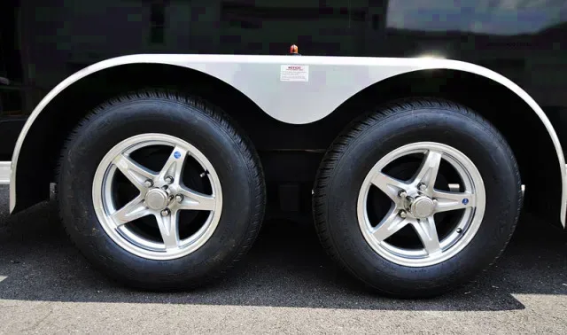 Black Aluminum 14ft Motorcycle, Cargo Trailer