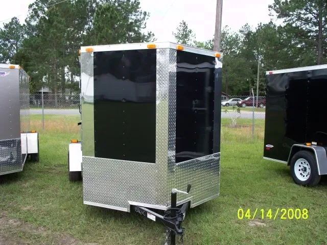 BLACK 12FT ENCLOSED SA MOTORCYCLE TRAILER