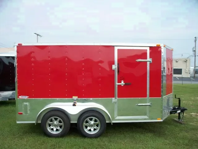 RED 12FT TA MOTORCYCLE PKG TRAILER