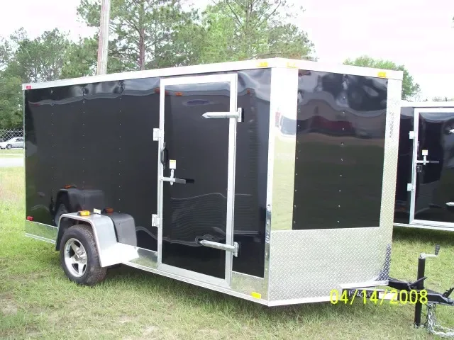 BLACK SA V-NOSE 12FT MOTORCYCLE TRAILER