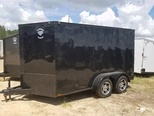 BLACK 14FT BLACKOUT MOTORCYCLE TRAILER