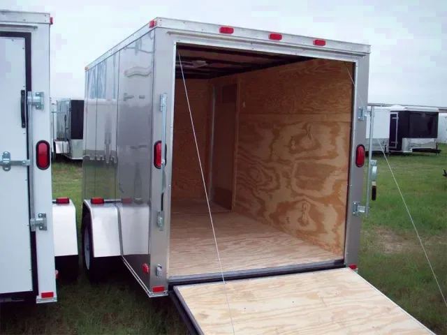 V-Nose 12ft Pewter Single Axle motorcycle trailer
