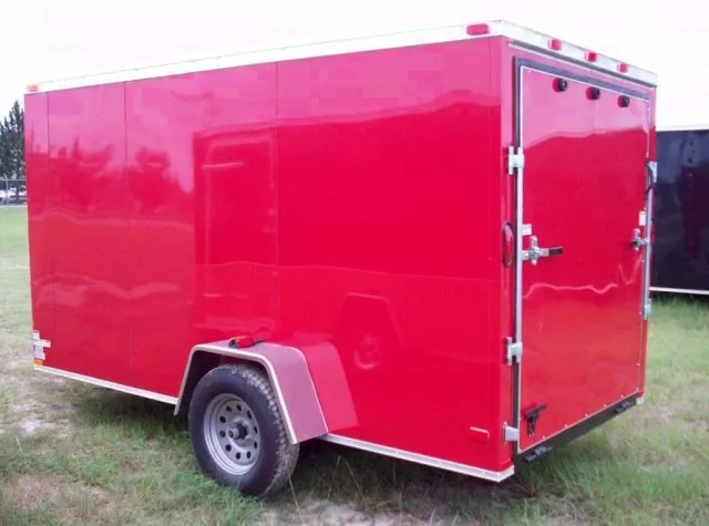 12ft Red Single Axle Bike Trailer