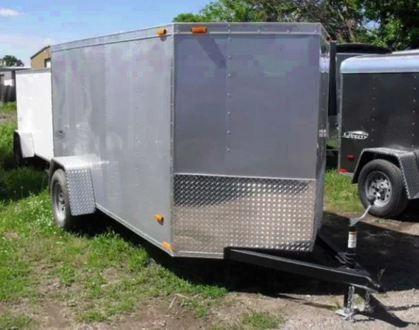 12ft PEWTER Vnose Motorcycle Trailer