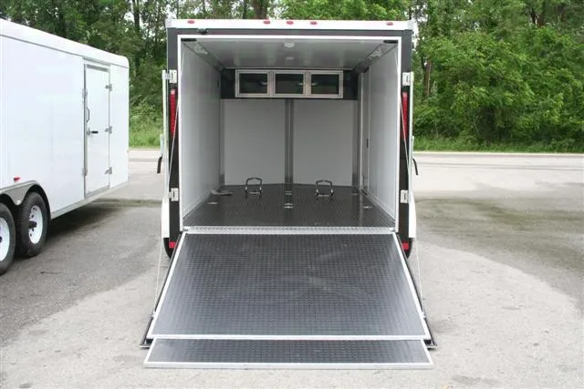 14FT Motorcycle Hauler -  Black/Blue