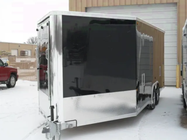 Black All Aluminum 26FT Motorcycle Hauler