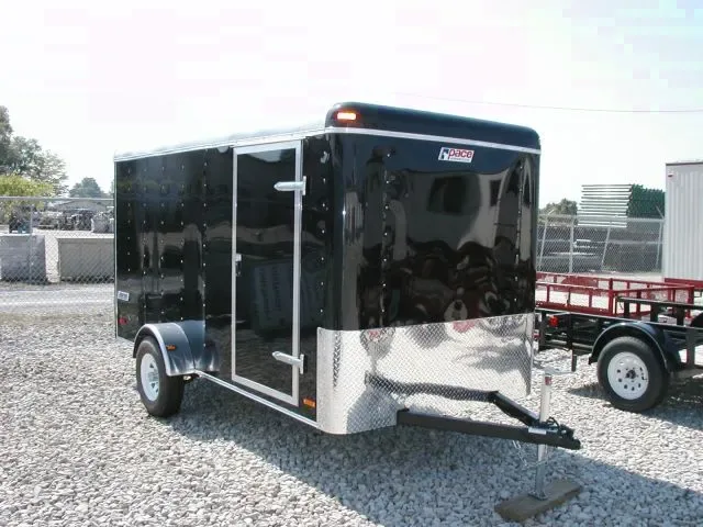 10ft Black Enclosed Motorcycle Trailer