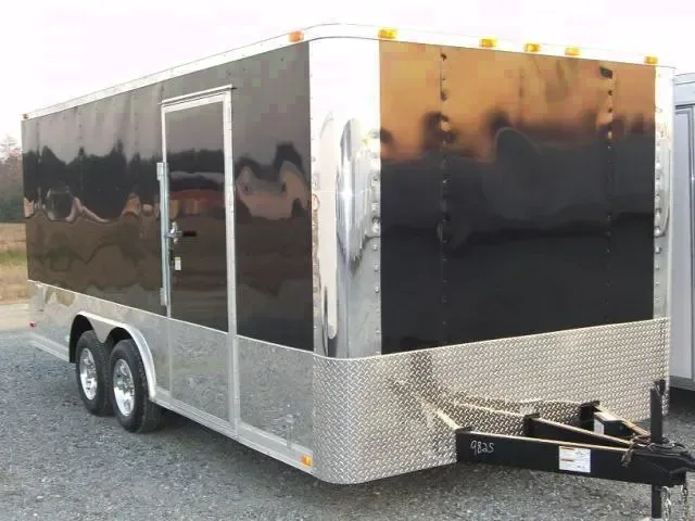 16ft Black Flat Front Enclosed Multi-Bike Trailer