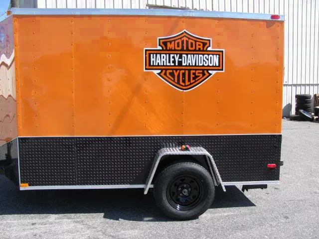 10ft Motorcycle Hauler Orange and Black