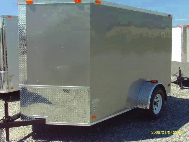 Beige 10ft SA V-Nose Motorcycle Trailer