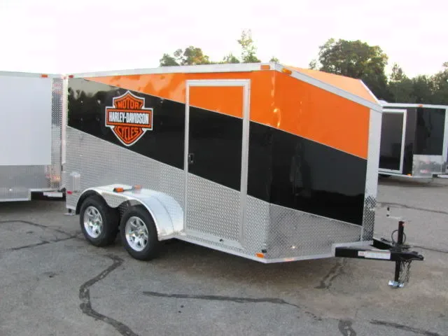 16FT MOTORCYCLE -HAULER V-NOSE TRI-COLOR