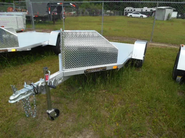 10ft Open Motorcycle Trailer w/Rock Shield