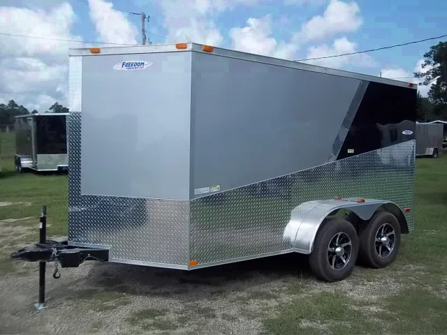 12ft Loaded Black and Silver Motorcycle Trailer