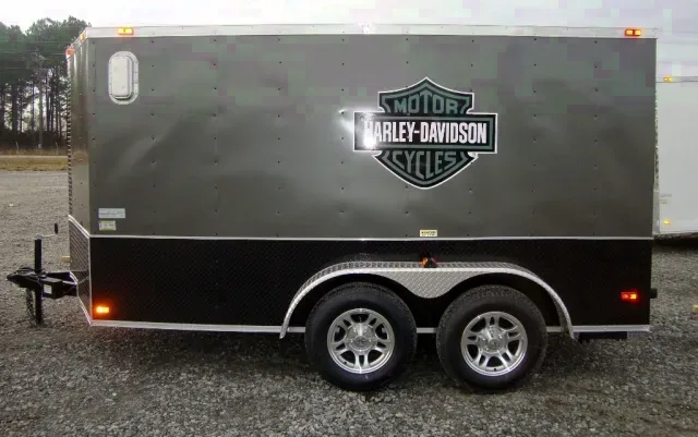 Motorcycle Trailer 12ft Charcoal and Black