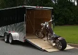 16ft Black V-nose Motorcycle Trailer