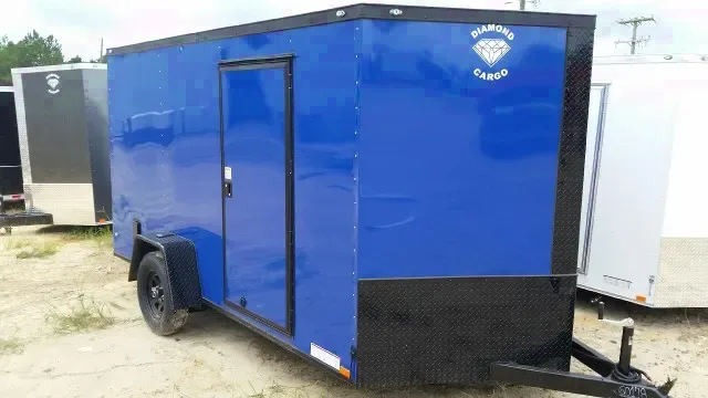 12ft SA Blue V-Nose Motorcycle Trailer