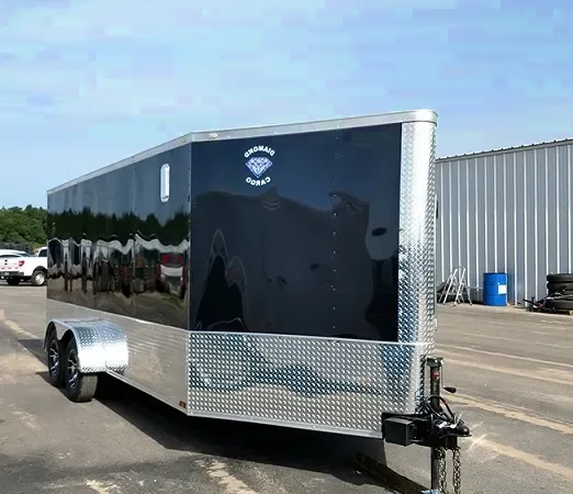 22ft Motorcycle Trailer Black V-Nose