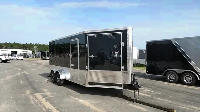 V-Nose with Ramp 22ft Motorcycle Trailer