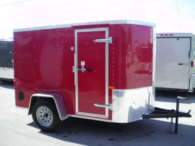 10FT V-Nose Motorcycle Trailer w/Wrap Around ATP