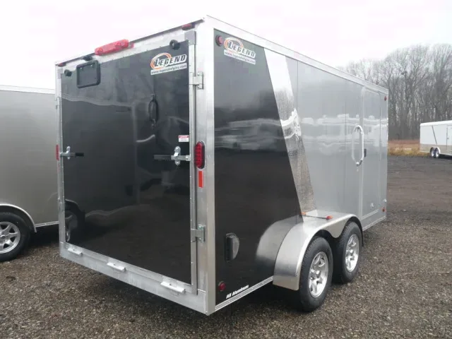 19ft Silver/Black Aluminum Snowmobile Trailer