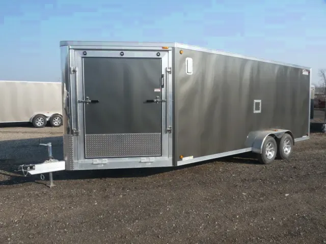 Charcoal Bumper Pull  Enclosed 23ft Snowmobile Trailer