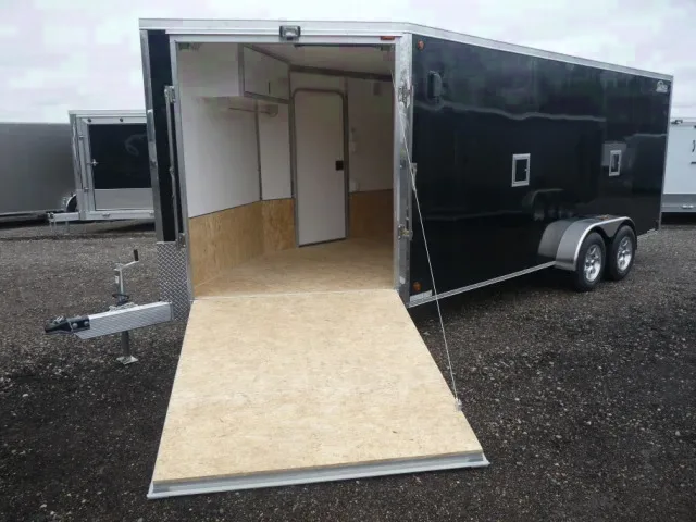 Black 23 ft Snowmobile Trailer w/Electrical Package