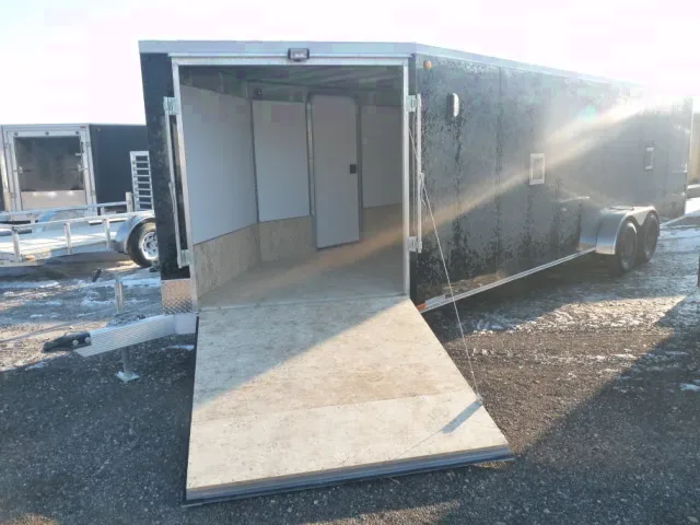 Bumper Pull Black 29 ft Snowmobile Trailer