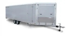 aluma AE8620 4 place snowmobile trailer enclosed deck