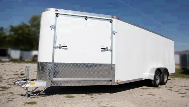 White  23ft Snow/ATV/Motorcycle Trailer