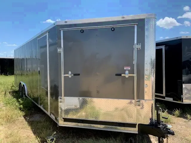 24ft Grey TA Snowmobile Trailer