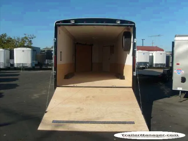 26ft  Snowmobile Trailer White  With Ramp