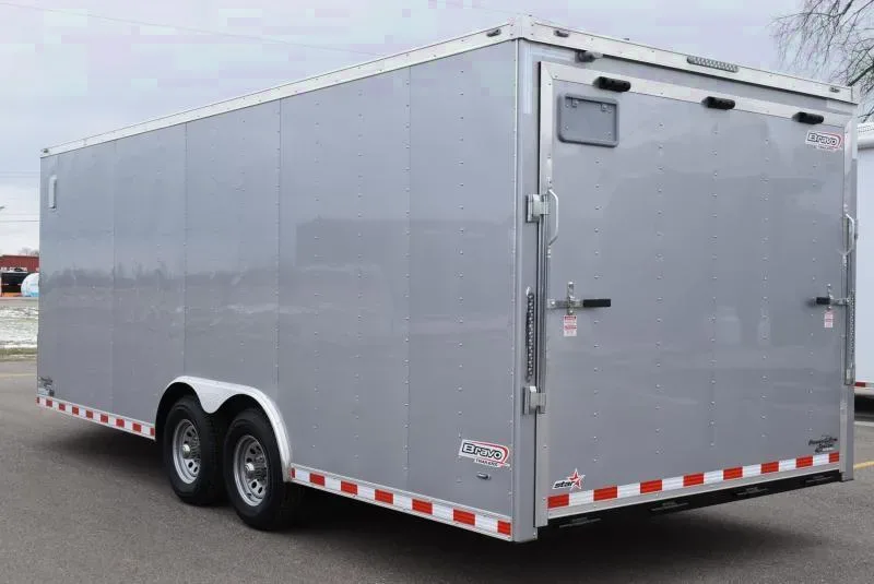 26ft Silver Snowmobile Trailer w/Plywood Interior