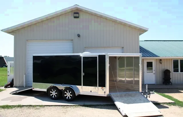 BLACK 18FT All Aluminum Snowmobile / ATV Trailer