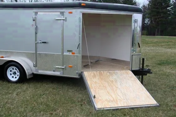 TWO TONE SILVER AND CHARCOAL 19FT SNOW/ATV COMBO HAULER