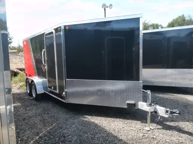 19FT TWO TONE ENCLOSED BUMPER PULL SLED HAULER